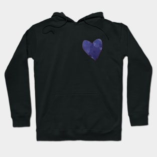 Small Blue Mosaic Heart Hoodie